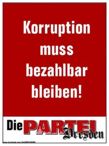 Korruption muss bezahlbar bleiben!